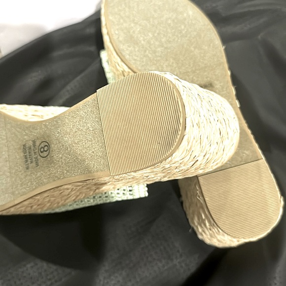 Soda Raffia wedge platform sandals - Picture 4 of 5